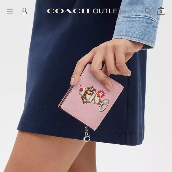 Coach Snap Wallet With Sundae Graphic🌸 - Picture 4 of 7